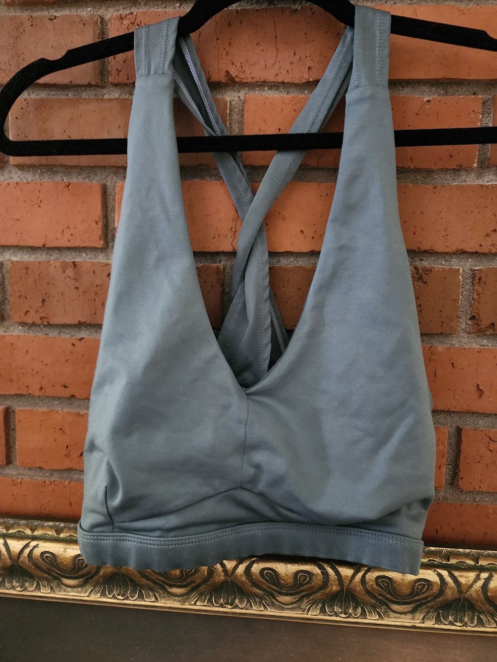 JustFab Blue Cross-Back Bralette 2x